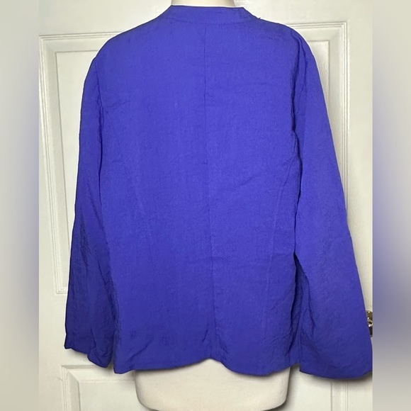 Chico's Women's Blazer, Purple, Open Jacket with side Zipper Pockets Size 3, NWT - Picture 7 of 13